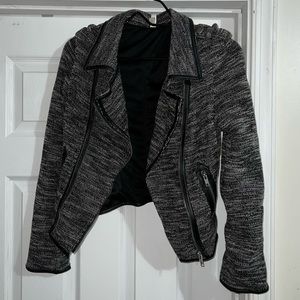 Xhilaration Tweed Boucle Motorcycle Biker Jacket